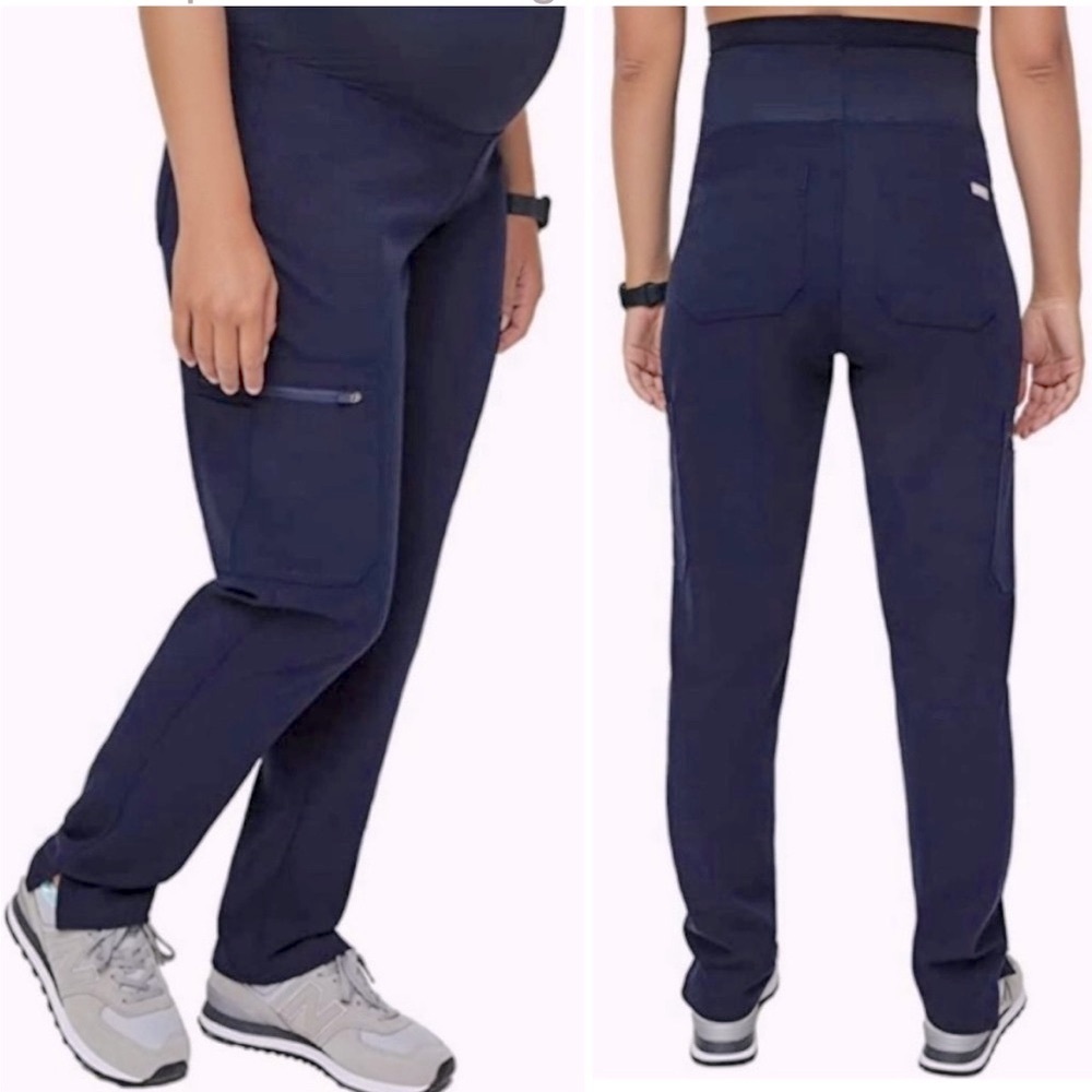 Figs Zamora High-Rise Jogger Maternity Scrub Pants Navy Blue Women's Size Large